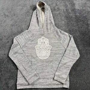 O'Neil Graphic‎ Print Women's Heather Gray Hooded Sweatshirt Size Medium